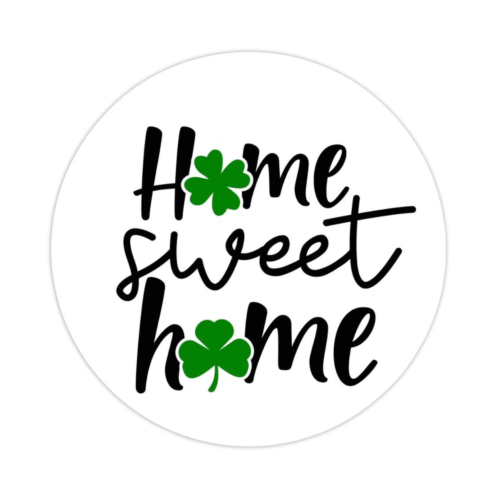 50 PCS Home Sweet Home with Green Lucky Shamrock Stickers 1.5in Patrick Day Gift Stickers Round Tag Envelope Seals for Laptop Bottle Bags St.Patrick's Day Gifts for Girls Kids Men Women