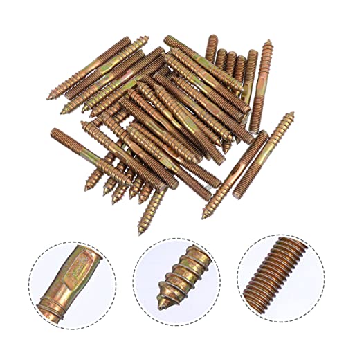 VILLCASE 60pcs Pet Self-Tapping Headed Sturdy Hanger Double Joint Tapping for Household Legs Self- Accessories Fastener Outdoor Connection Wood Furniture M and Screws Bolts Screw