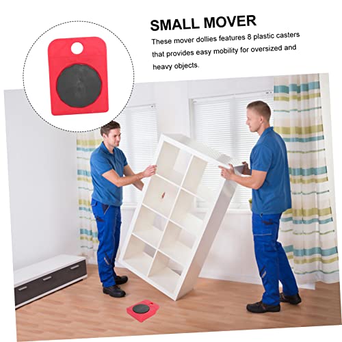 CUBTOL 6 pcs Heavy Multi-Wheel Moving Move Safe Furniture Easy Mover Appliance Plate Slider to Wheel Small and Movers Couche Mobile Tool System Wheels Mover's for Refrigerator Plastic