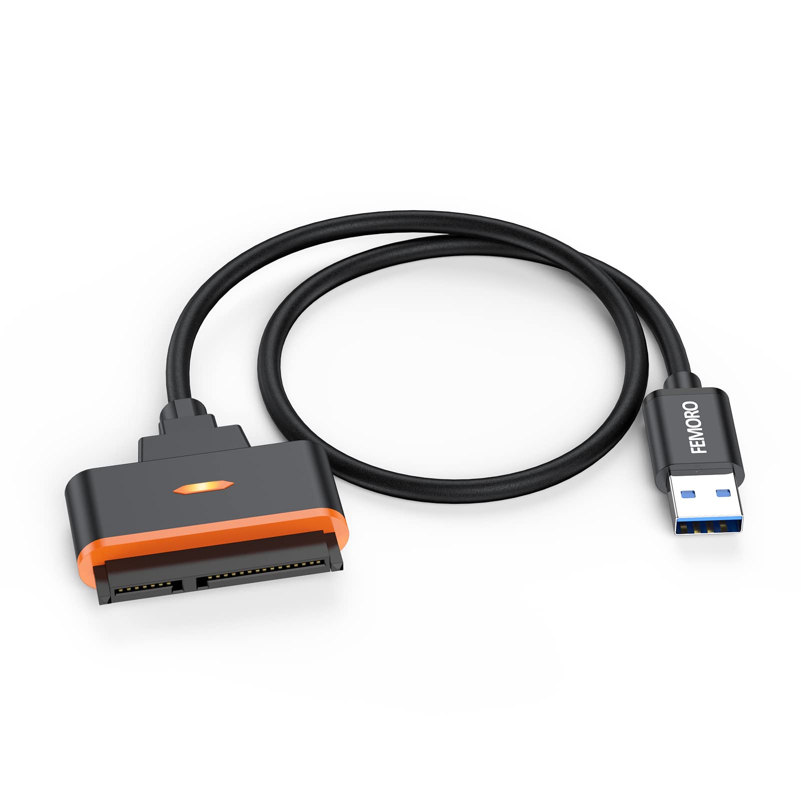 FEMORO SATA to USB 3.0 Adapter, SATA III 5Gbps Data Transfer Converter Cable, UASP Support for 2.5 Inch SSD Solid State Drives