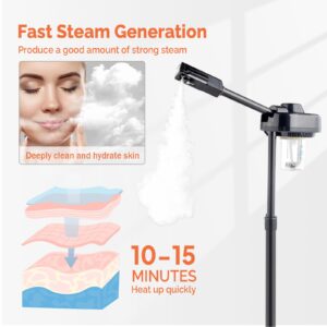 OmySalon Professional Facial Steamer for Esthetician Spa Home Salon, face Steamer for Facial deep Cleaning Skincare, Esthetician Steamer for hot Mist steam,Skin Care Machine for Spray moisturizing