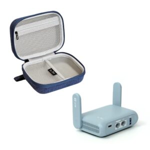 gl.inet gl-mt3000 (beryl ax) pocket-sized wi-fi 6 ax3000 wireless travel gigabit router & gadget organizer case (blue)