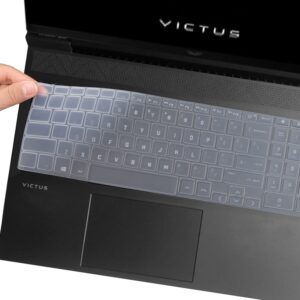 Keyboard Cover Skin for HP Victus Gaming Laptop 15.6" 15-fb0028nr/fa0025nr/fa0031dx/fa0747nr 15t-fa000 15z-fb000,HP Victus 16.1" Laptop 16-d0020nr/d0030nr/d1010nr/e0010nr/e0020nr Protector-Clear…