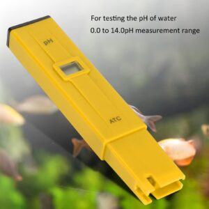 PH Meter, ABS Material PH Pen 0.0-14.0 PH Laboratory Pool Aquarium Range (Yellow Black)