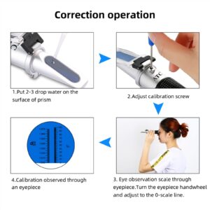 Digital Tester Sugar Refractometer ATC 0-10% Brix Handheld Sugar Meter Sugar Content Testing Equipment for Fruit, Food and Beverage