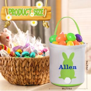 Personalized Easter Basket, VAPCUFF Easter Baskets for Boys Girls Easter Bunny Basket Easter Eggs Hunt Basket Easter Gifts Easter Bunny Basket Gifts for Kids - Blue