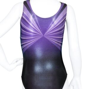 Destira Gymnastics Leotards for Girls, Interstellar Cosmic - Premium Hologram Fabric w/Dazzling Rhinestone Crystals - Dance, Cheer, Yoga, & More, Child Medium (8)