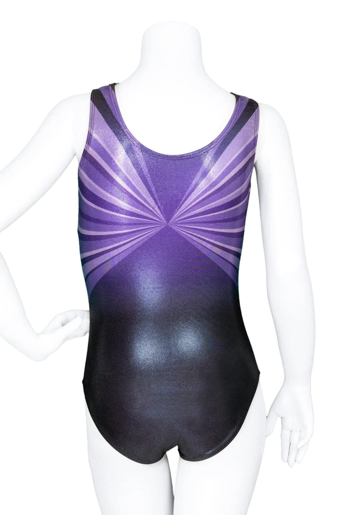 Destira Gymnastics Leotards for Girls, Interstellar Cosmic - Premium Hologram Fabric w/Dazzling Rhinestone Crystals - Dance, Cheer, Yoga, & More, Child Medium (8)