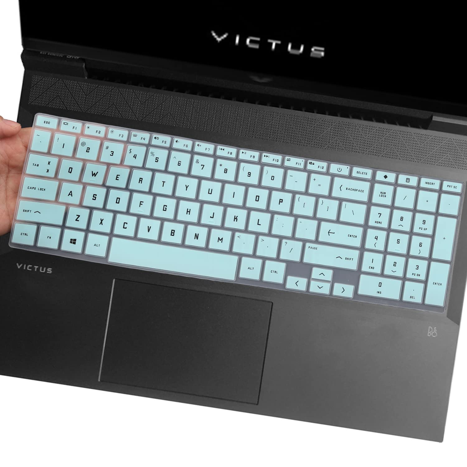 Keyboard Cover Skin for HP Victus Gaming Laptop 15.6" 15-fb0028nr/fa0031dx/fa0025nr/fa0747nr 15t-fa000 15z-fb000,HP Victus 16.1" Laptop 16-d0020nr/d0030nr/d1010nr/e0010nr/e0020nr Protector-Mint…