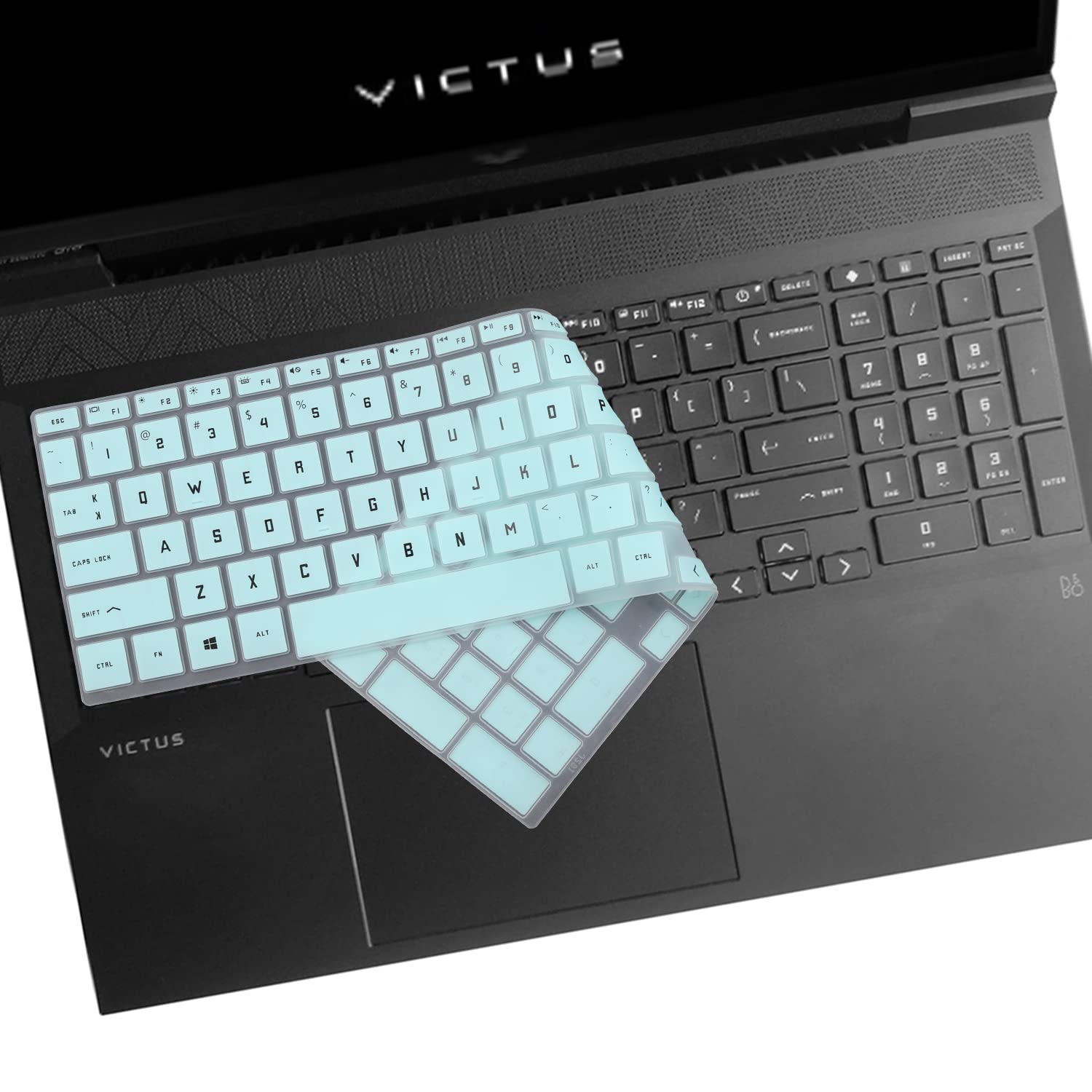 Keyboard Cover Skin for HP Victus Gaming Laptop 15.6" 15-fb0028nr/fa0031dx/fa0025nr/fa0747nr 15t-fa000 15z-fb000,HP Victus 16.1" Laptop 16-d0020nr/d0030nr/d1010nr/e0010nr/e0020nr Protector-Mint…