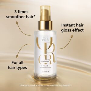 Wella Professionals Oil Reflections Light Luminous Reflective, Finishing Oil For Fine to Normal Hair + EIMI Flowing Form Anti-Frizz Smoothing Balm, For Frizzy And Damaged Hair, Hair Care Bundle