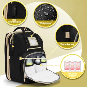 Lenski Diaper Bag Backpack, Baby Shower Gifts for Mom, New Mom Gifts, Baby Registry Search, Baby Boy Gifts, Baby Diaper Bags with Changing Station, Baby Bag with USB Charging Port, Baby Essentials