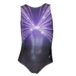 destira gymnastics leotards for girls, interstellar cosmic - premium hologram fabric w/dazzling rhinestone crystals - dance, cheer, yoga, & more, child medium (8)