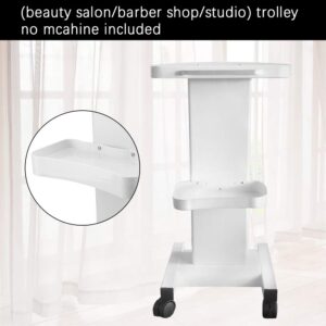 White Salon Rolling Tray Table, Beauty Trolley Cart with Wheels, Spa Stand Holder Cart for Salon Equipment, Salon Storage Beauty Instrument Cart for Homes Office