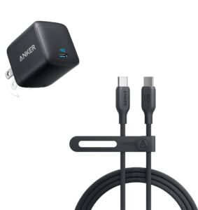 anker 543 usb c to usb c cable (140w 6ft) & 45w usb c super fast charger, 313 charger