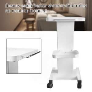 White Salon Rolling Tray Table, Beauty Trolley Cart with Wheels, Spa Stand Holder Cart for Salon Equipment, Salon Storage Beauty Instrument Cart for Homes Office