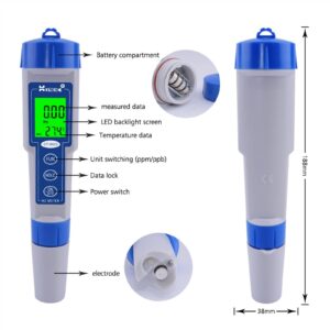 Digital Tester Hydrogen-Rich Water Quality Testing Pen H2 Hydrogen Meter 0-2400ppb /0-2.40ppm Hydrogen Generators