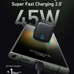 Anker 543 USB C to USB C Cable (140W 6ft) & 45W USB C Super Fast Charger, 313 Charger