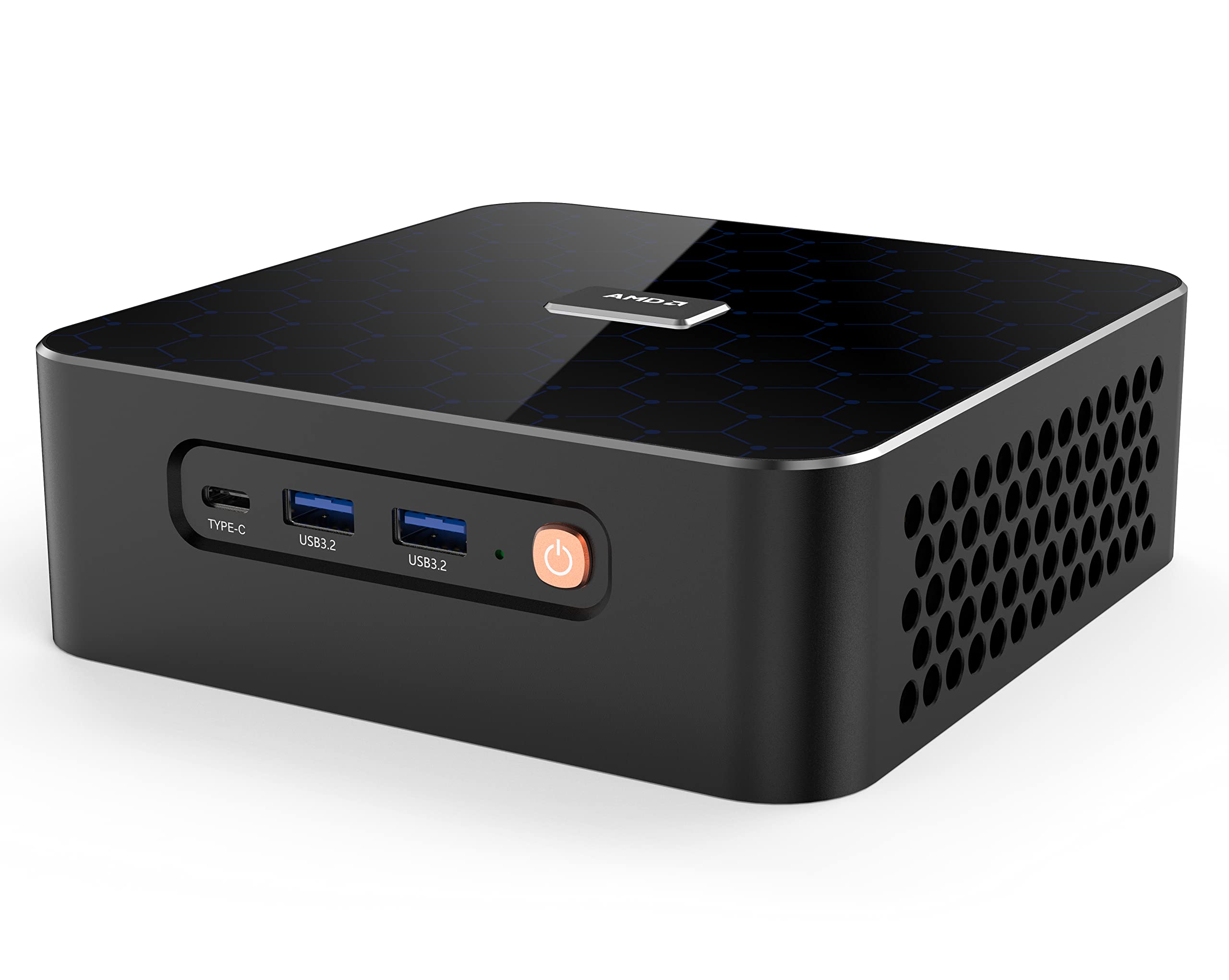 KINGDEL K18 Mini PC Desktop Computer AMD Ryzen 5 6600U CPU 16GB DDR5 RAM 512GB M.2 PCIe4.0 SSD W-11 Pro 2xLAN(2500M×2) Mini Gaming Computer Support 4K/8K Triple Display