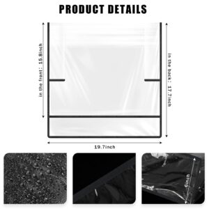 Hoolerry 4 Pcs Salon Chair Cover Protectors Clear Chair Covers Salon Equipment Clear Plastic Salon Chair Cover for Most Standard Salon Chairs Office Chairs Christmas(Black Edge)