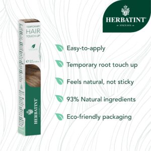 Herbatint Temporary Hair Touch-Up - Instantly Mask Grey Roots Between Coloring with Easy To Apply Precision Brush Kit - Natural-Looking Concealer For Light Chestnut Hair - Vegan - .33 oz