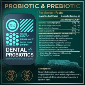 Oral Probiotics for Teeth, Bad Breath, Gum Health - 3bn CFU K12 Lactobacillus Paracasei, Salivarius Dental Probiotic - Best Breath Oral Probiotic Mints - 90 Fresh Breath Mint Dental Probiotics Tablets