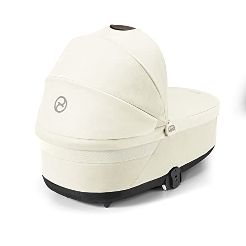 Cybex Balios Cot S Lux Baby Bassinet - Integrated Easy-Carry Handle, Sun Canopy & Spacious, Cozy Interior, Compatible with Cybex Balios S Lux Stroller, Seashell Beige