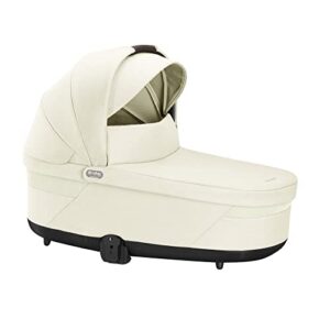 Cybex Balios Cot S Lux Baby Bassinet - Integrated Easy-Carry Handle, Sun Canopy & Spacious, Cozy Interior, Compatible with Cybex Balios S Lux Stroller, Seashell Beige