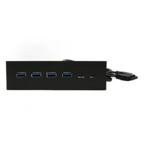 USB3.0 Front Panel, 5Gbps 4 Ports Optical Drive Front Panel Multiple Security Protections 19pin USB Hub Front Panel for 5.25 Inch PC Computer Case