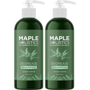 Clarifying Shampoo for Oily Hair and Scalp - Deep Cleansing Shampoo Build Up Remover with Rosemary Oil - Degrease Shampoo for Greasy Hair & Scalp - Vegan Color Safe Sulfate & Paraben Free (2 Pack)