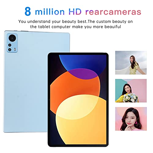 HD Tablet, Gaming Tablet 4G Network Call IPS Screen 100‑240V for Android 11 8 Core CPU Dual Speaker 7000mAh (Blue)