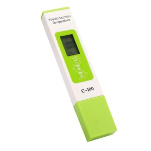 Acouto Water Quality Detector,C-100 5 in 1 Salinity TDS EC Seawater Tester Multifunction Water Quality Tester with Backlight