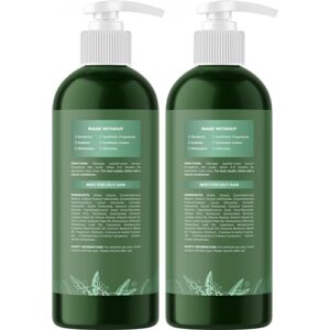 Clarifying Shampoo for Oily Hair and Scalp - Deep Cleansing Shampoo Build Up Remover with Rosemary Oil - Degrease Shampoo for Greasy Hair & Scalp - Vegan Color Safe Sulfate & Paraben Free (2 Pack)