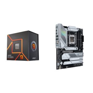 amd ryzen™ 9 7900x 12-core, 24-thread unlocked desktop processor & asus prime x670e-pro wifi socket am5 (lga 1718) ryzen 7000 atx motherboard