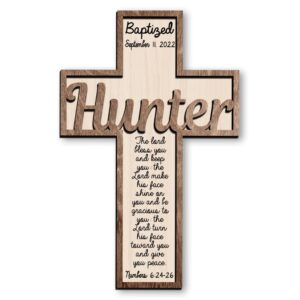 Personalized wood cross, Baptism cross wood sign, Christening gifts, Christening gifts personalized, Baby christening gifts, grandson christening gifts, christening gifts for girls