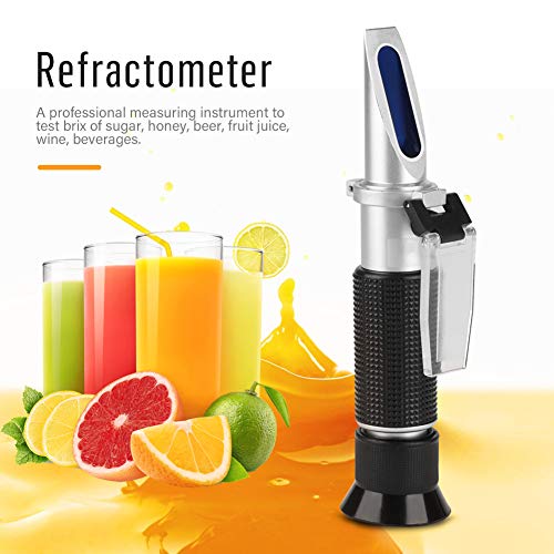 Brix Refractometer, 6.7inch Professional 0‑20% Accurate Brix Refractometer Honey Beer Fruit Juice Sugar Tester Meter