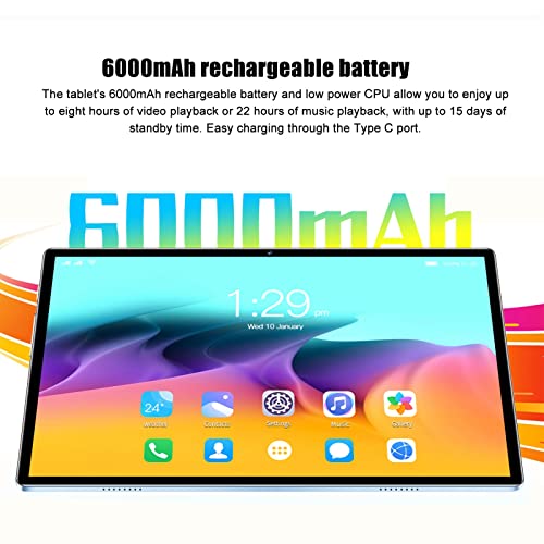 EBTOOLS 10.1 Inch Tablet, 8G RAM 256G ROM, 1960x1080, MT6753 Octa Core, Built in GPS, 5G WiFi Calling Tablet with Capacitive Screen 5 Point Touch, for Android 11