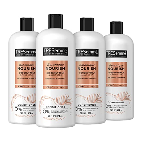 TRESemmé Hydrating Conditioner 4 Count With 100% Natural Coconut Milk and Aloe Vera 28 oz