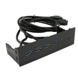 usb3.0 front panel, 5gbps 4 ports optical drive front panel multiple security protections 19pin usb hub front panel for 5.25 inch pc computer case