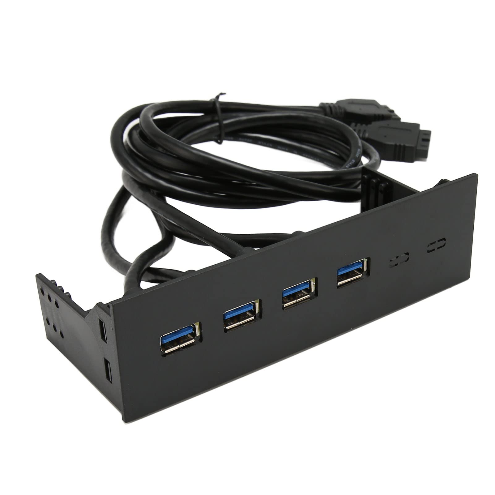 USB3.0 Front Panel, 5Gbps 4 Ports Optical Drive Front Panel Multiple Security Protections 19pin USB Hub Front Panel for 5.25 Inch PC Computer Case