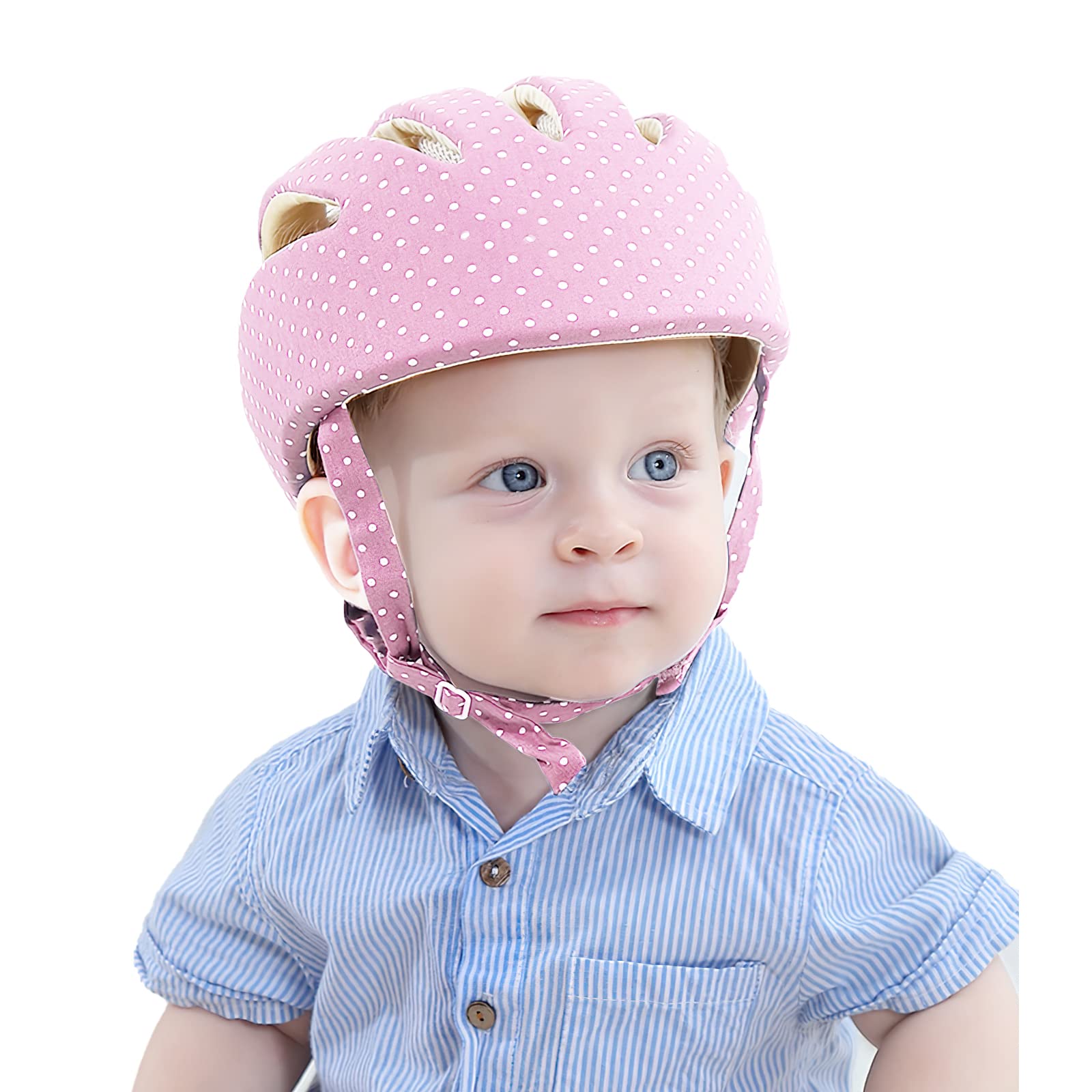 Baby Toddler Walking Helmet Head Protector Baby Helmet for Crawling Walking Toddler Anti-Collision Helmet Head Cushion Hat Breathable Soft Cushion Safety Helmet Adjustable Protective Cap