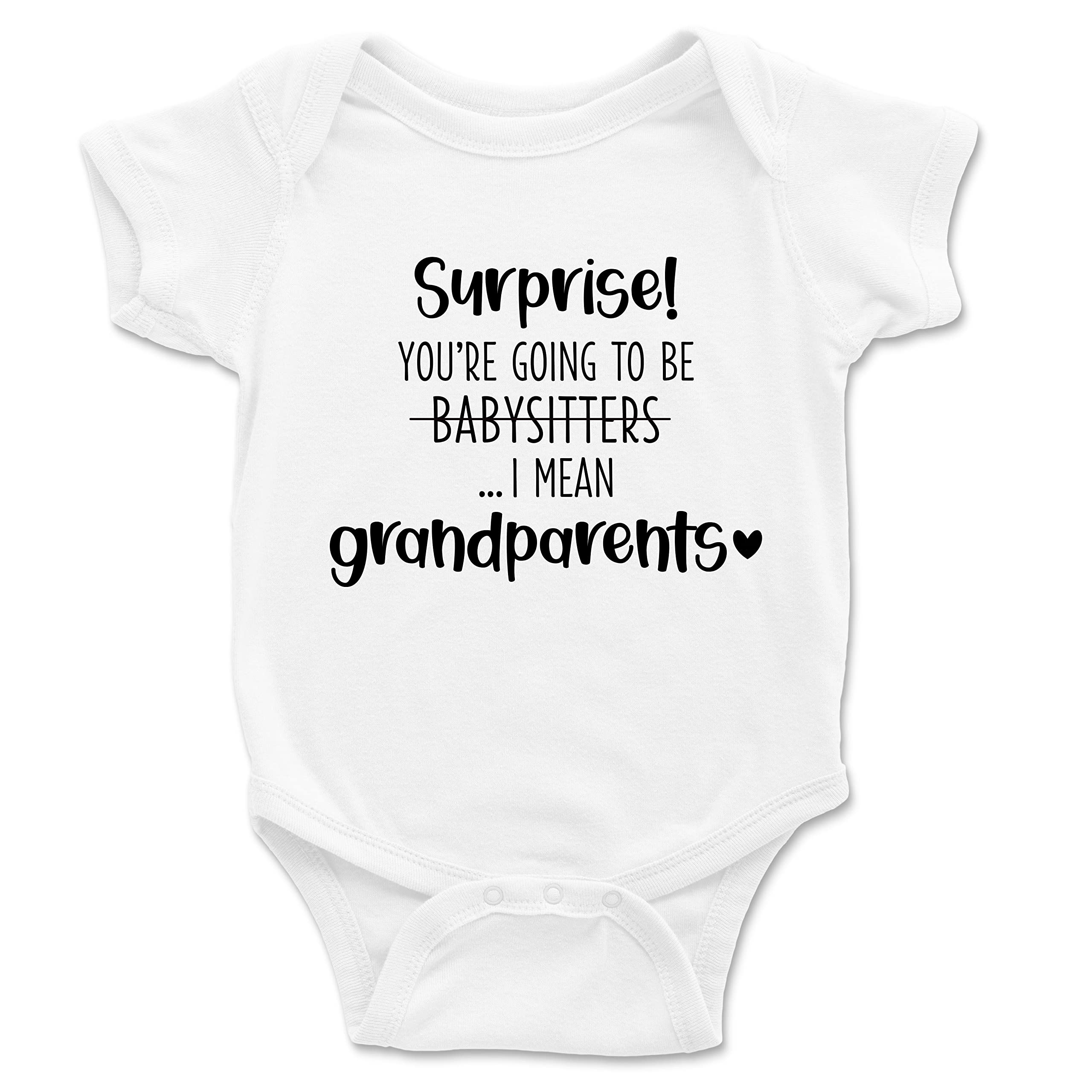 Surprise You're Going to be Grandparents Baby Announcement Bodysuit | Family New Pregnancy