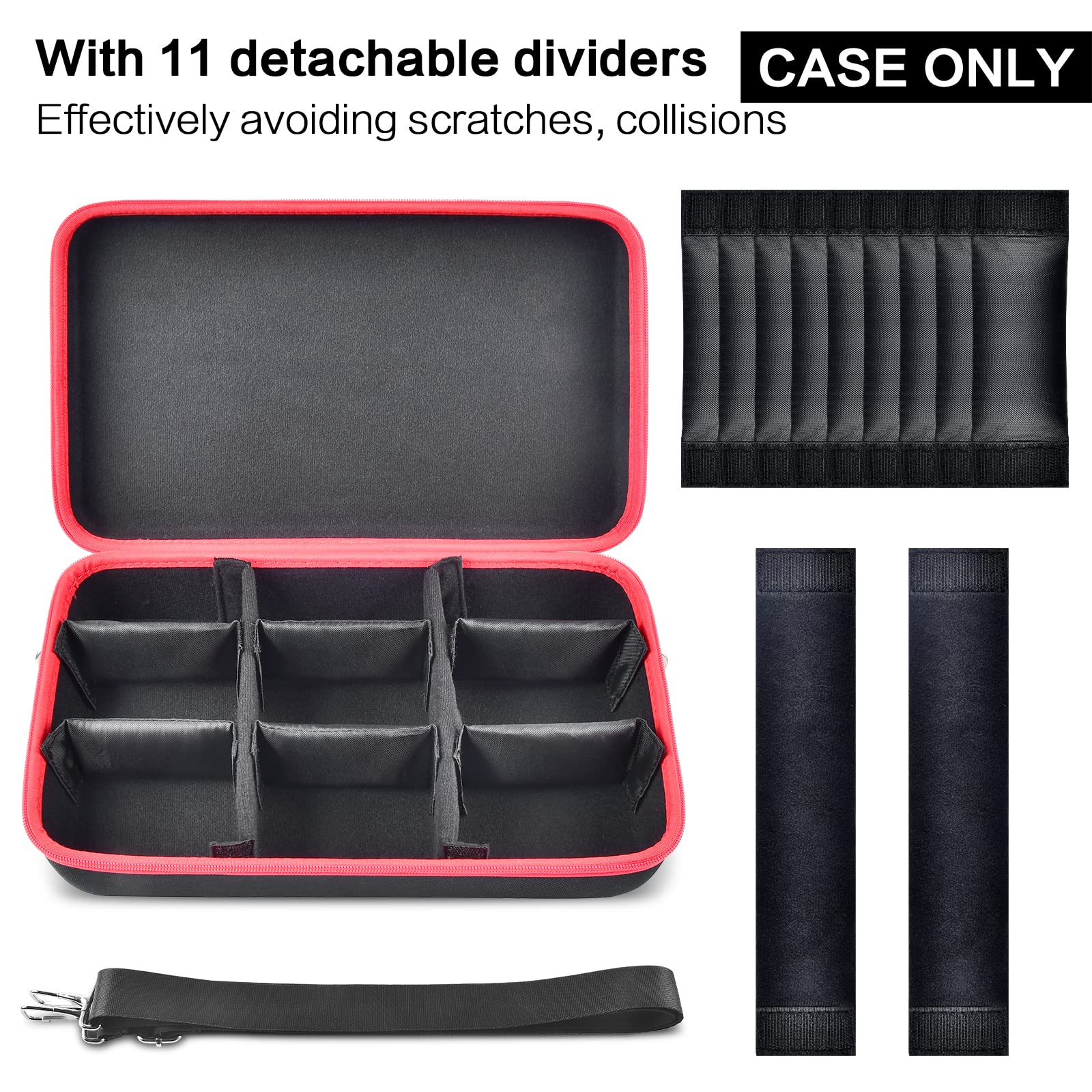 Comecase Extra Large Battery Holder Storage Case Hard Battery Organizer Storage Box Carrying Case Bag, Come with Battery Tester - 2 Pack