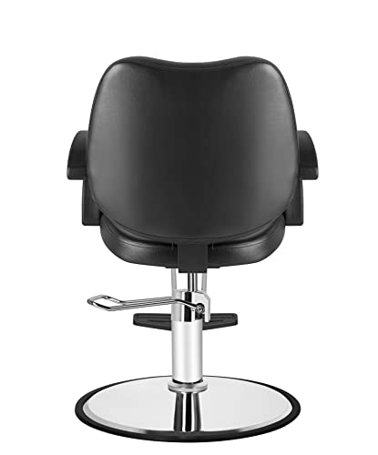 Beautymega Black Round Base Styling Salon Chair Hydraulic Pump Barber Chair All Purpose Beauty Salon Equipment