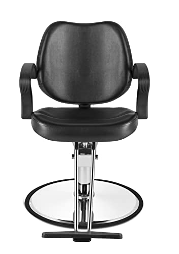 Beautymega Black Round Base Styling Salon Chair Hydraulic Pump Barber Chair All Purpose Beauty Salon Equipment