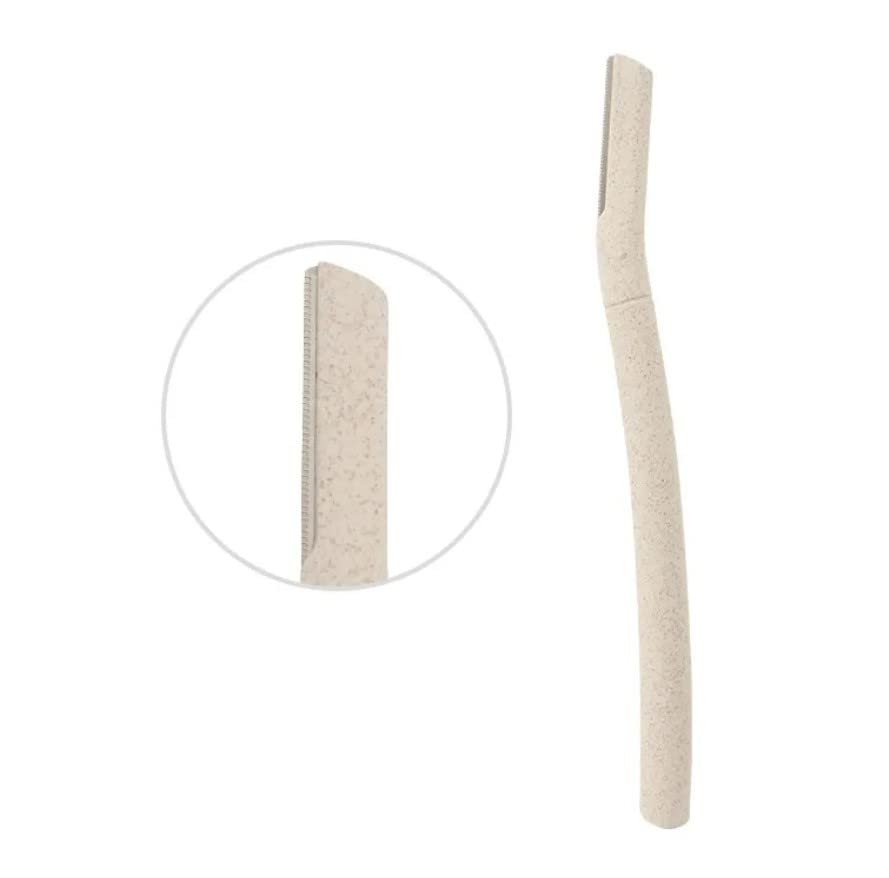 Derma-Plane Razor | Biodegradable Face Razor | Eyebrow Shaper | Recycled Wheat Straw Material | Eco-Friendly | 3 Count (Pack of 1)