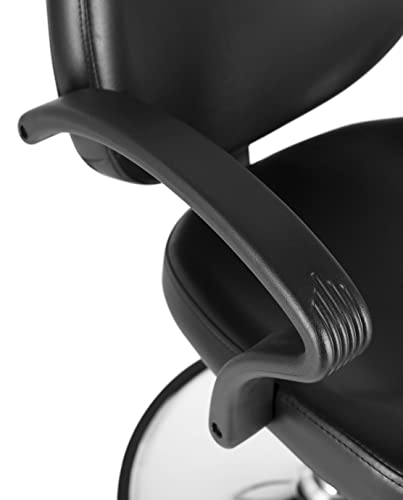 Beautymega Black Round Base Styling Salon Chair Hydraulic Pump Barber Chair All Purpose Beauty Salon Equipment