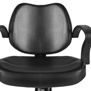 Beautymega Black Round Base Styling Salon Chair Hydraulic Pump Barber Chair All Purpose Beauty Salon Equipment