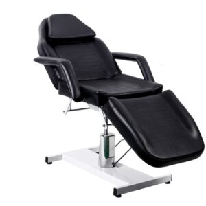 Beautymega Black All Purpose Professional Massage Beauty Bed Salon Tattoo Chair Hydraulic Pump Esthetician Bed Adjustable Beauty Barber Spa Beauty Equipment