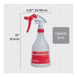 Consolidated Plastics Birchmeier Foxy Plus Professional Empty Spray Bottle (16oz) Swiss Made Cleaning Bottle with Durable & Powerful Trigger Pump, 360° Trigger Spray Any Direction